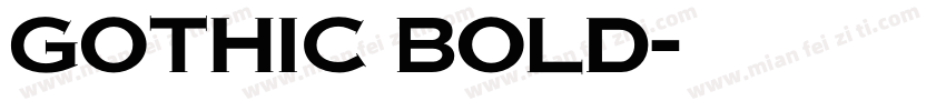 Gothic Bold字体转换
